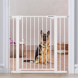 BRAND NEW Mumeasy 36" Extra Tall Dog Gate,29.7"-40.5" Baby Gate For Stairs & Doorways