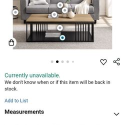 Coffee Table. Walker Edison Vulcan Coffee Table 