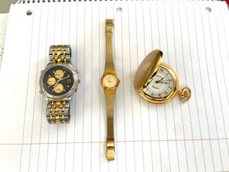 Vintage great condition two wrist watches, and one pocket watch.