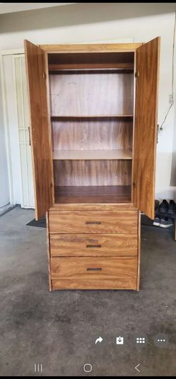 Wood closet Cabinet or garage storage size 28 x 22 x 72 inch tall