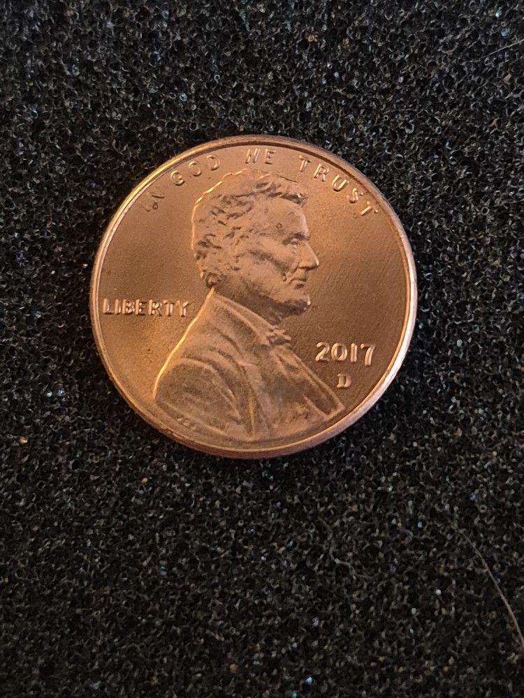 2017 D Uncirculated Penny From Bank Roll