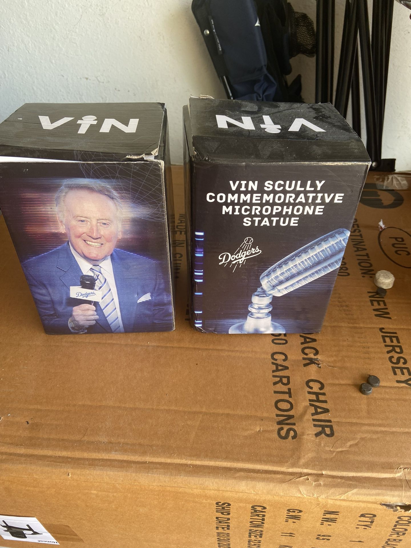 Vin Scully Microphone Statue 