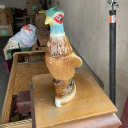 Ceramic Pheasant Liquor Bottle