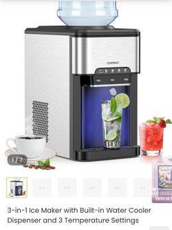 3-in-1 Ice Maker with Built-in Water Cooler