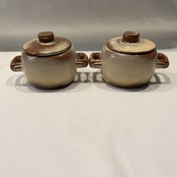 Frankoma small covered casseroles