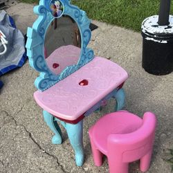 Child’s Small Vanity And Chair 