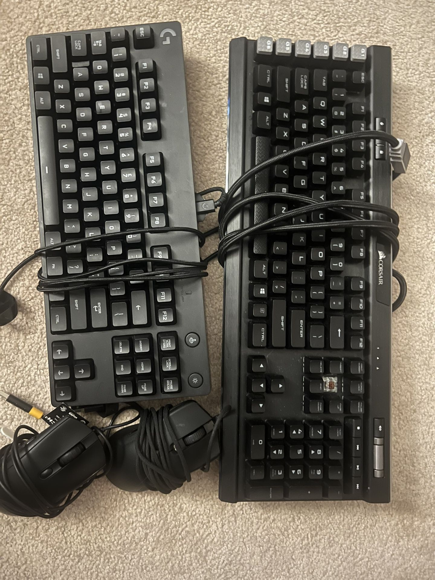 2 Used Gaming Keyboards And Mouse