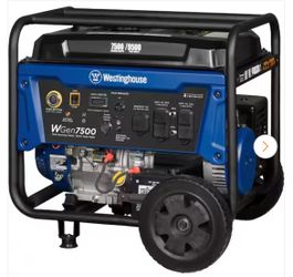 Westinghouse 9,500/7,500-Watt Remote Start Gas Powered Portable Generator with Transfer Switch Outlet for Home Backup