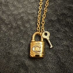 Coach Lock & Key Necklace 