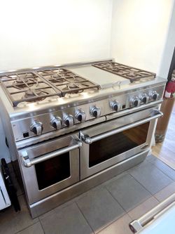 DCS 48"Professional All-Gas Range RGT-486GL-N | 6 Burner + Grill Stainless Steel