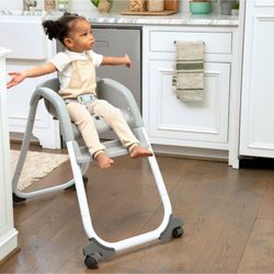 Toddler Booster/High chair Seat With Rolling Wheels 