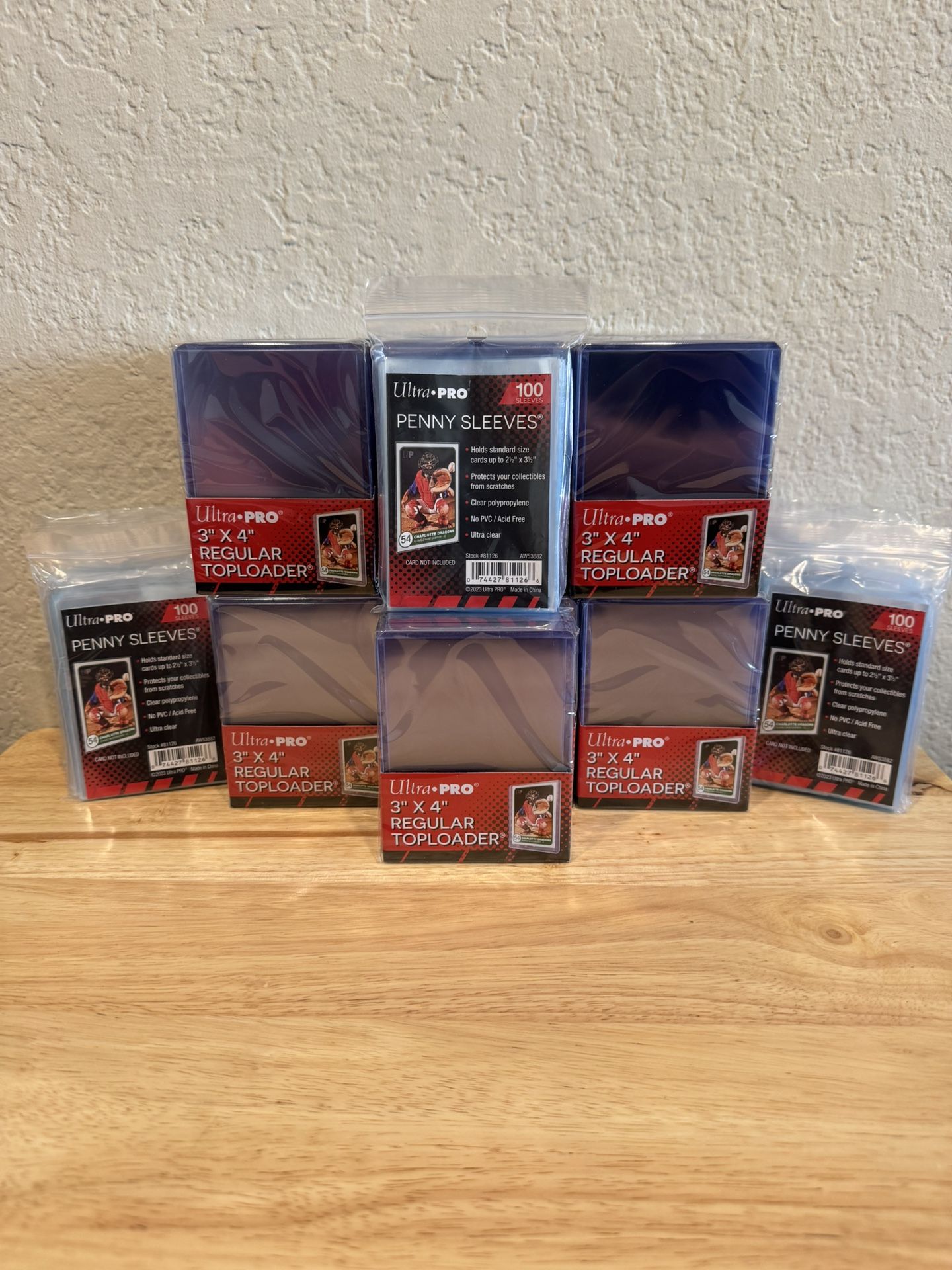 Ultra pro top loaders and penny sleeves (multiple available)