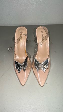 Clear Strap Pointed Toe Heels Size 10