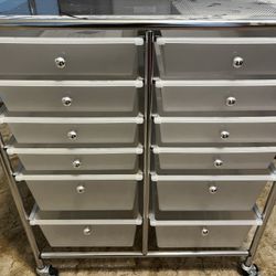 12 Drawer Rolling Cart