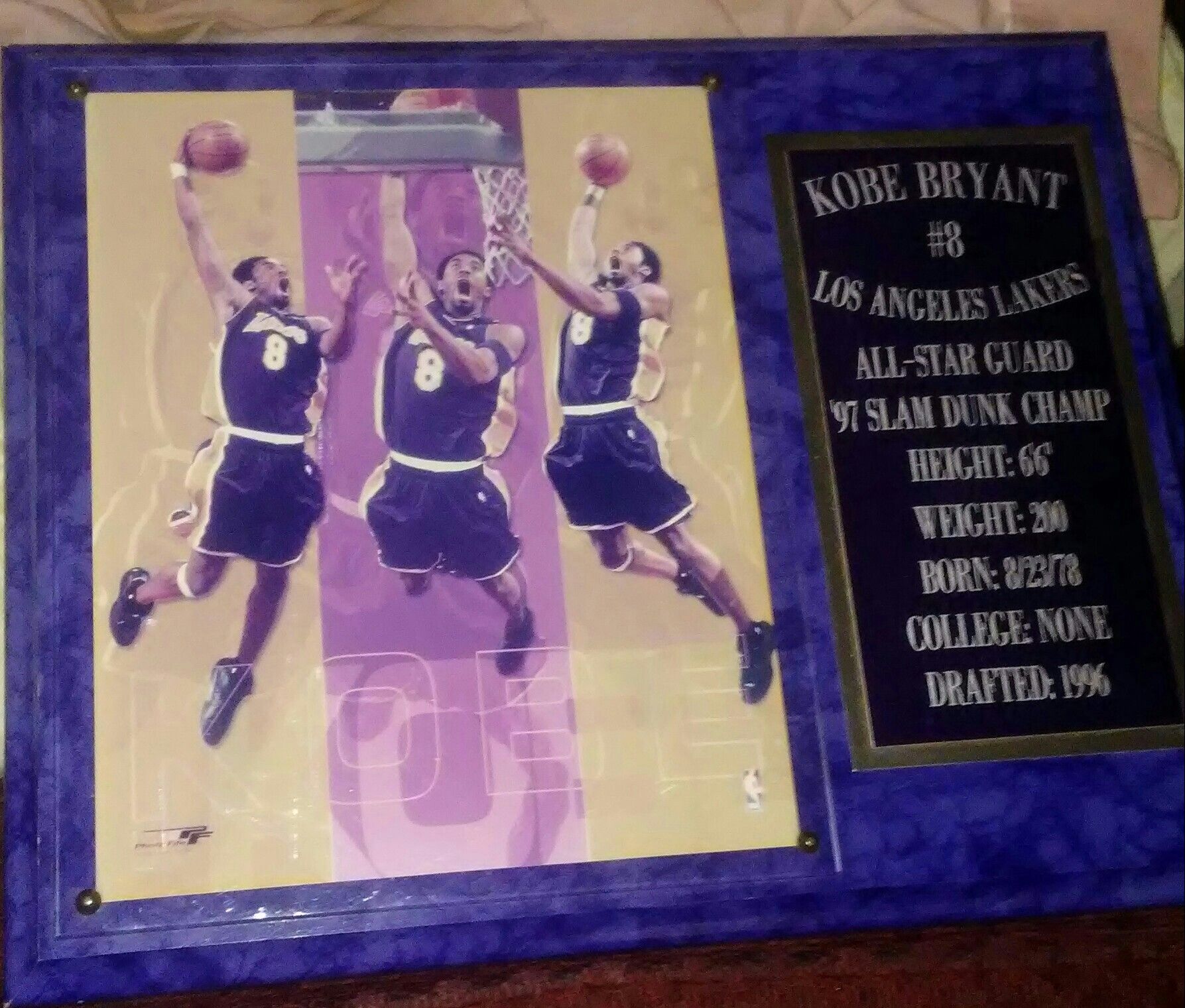Kobe Bryant plaque