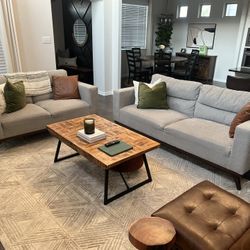 2pcs Broadview Park Sofa & Loveseat Set – Mid-Century Modern (Rooms To Go)