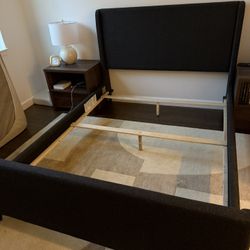 MUST GO TODAY Queen Bed Frame And Box Spring Set Great Condition