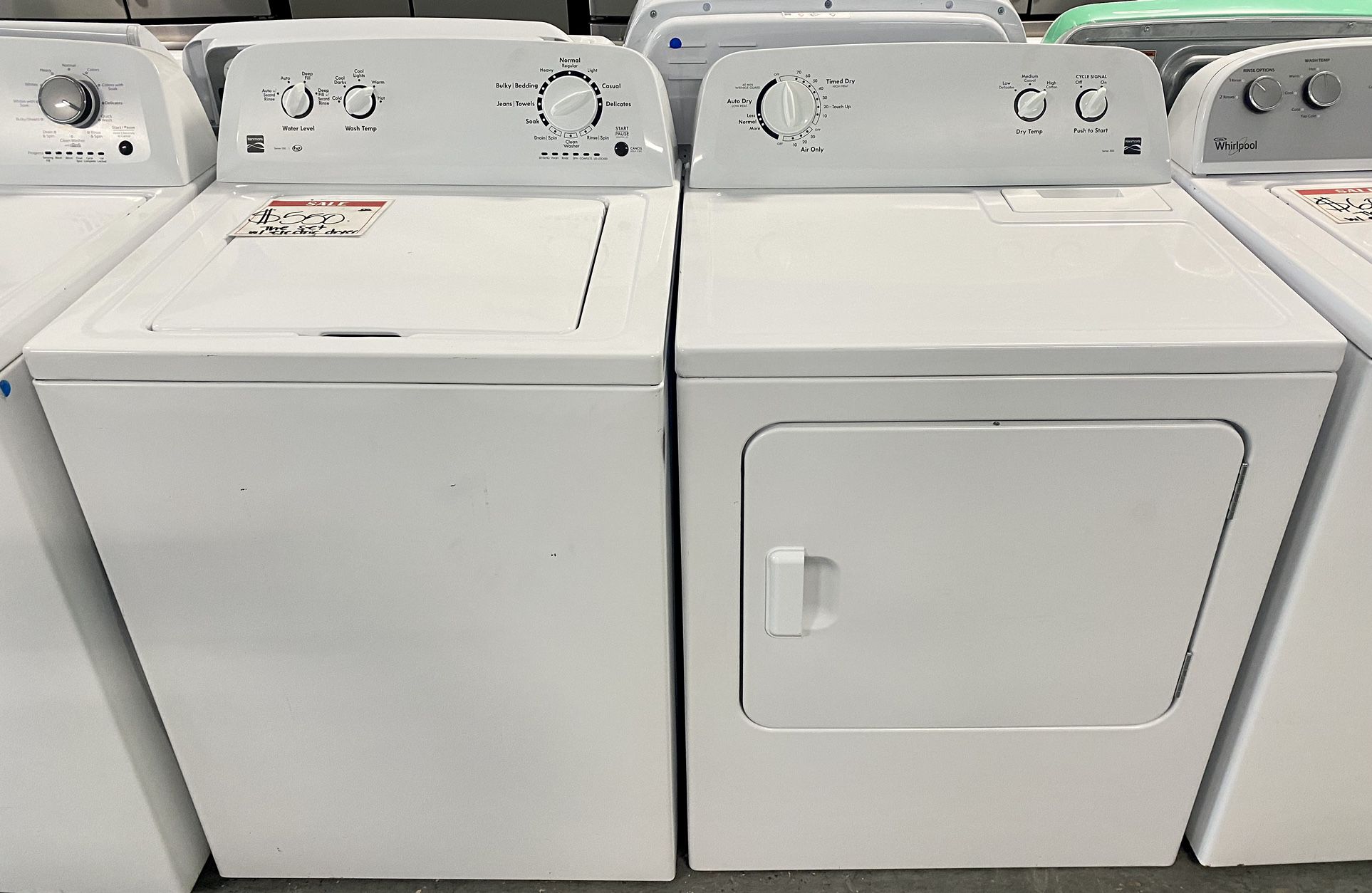 Kenmore Used White Top Load Washer And Electric Dryer Set -10% Discount Off 