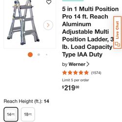 🪜5 in 1 Werner Multi-Position Ladder 🇺🇸