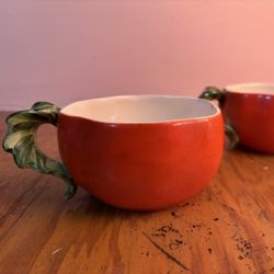 Set Of 2 Vintage 1962 Holt Howard Tomato Cups
