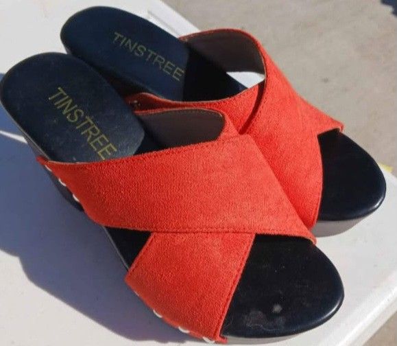 Orange Chunky Heel