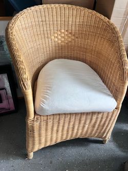 Woven wicker chair