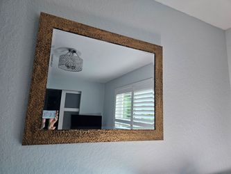 Wall Mirror, gold, distressed