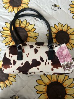 Cow print purse