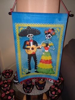 Brand New Dia de Los Muertos Wall Hanging Decorations.