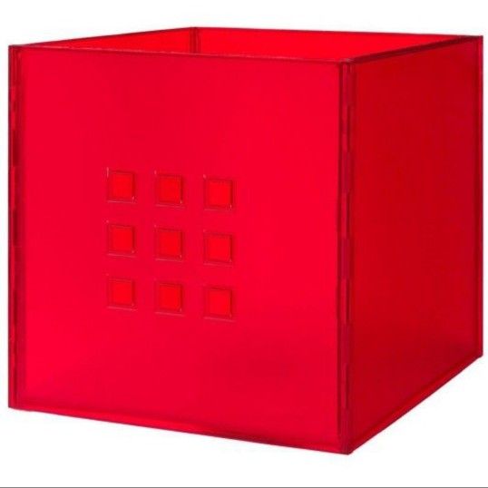 Ikea LEKMAN Storage Box, Red
