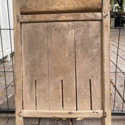 Vintage Washboard Monarch No 70 RARE Wood Tin