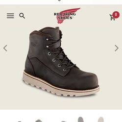 SIZE 9 RED WING TRACTION TRED LITE WATERPROOF LEATHER SAFETY TOE BOOTS BRAND NEW