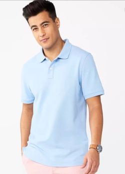 Casual light blue mens tshirt