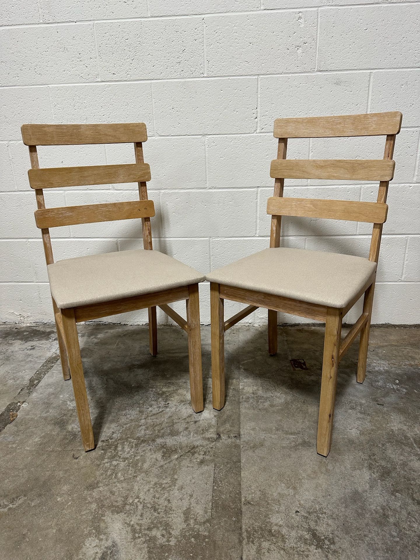 Solid Wood Dining Chairs 2 pcs
