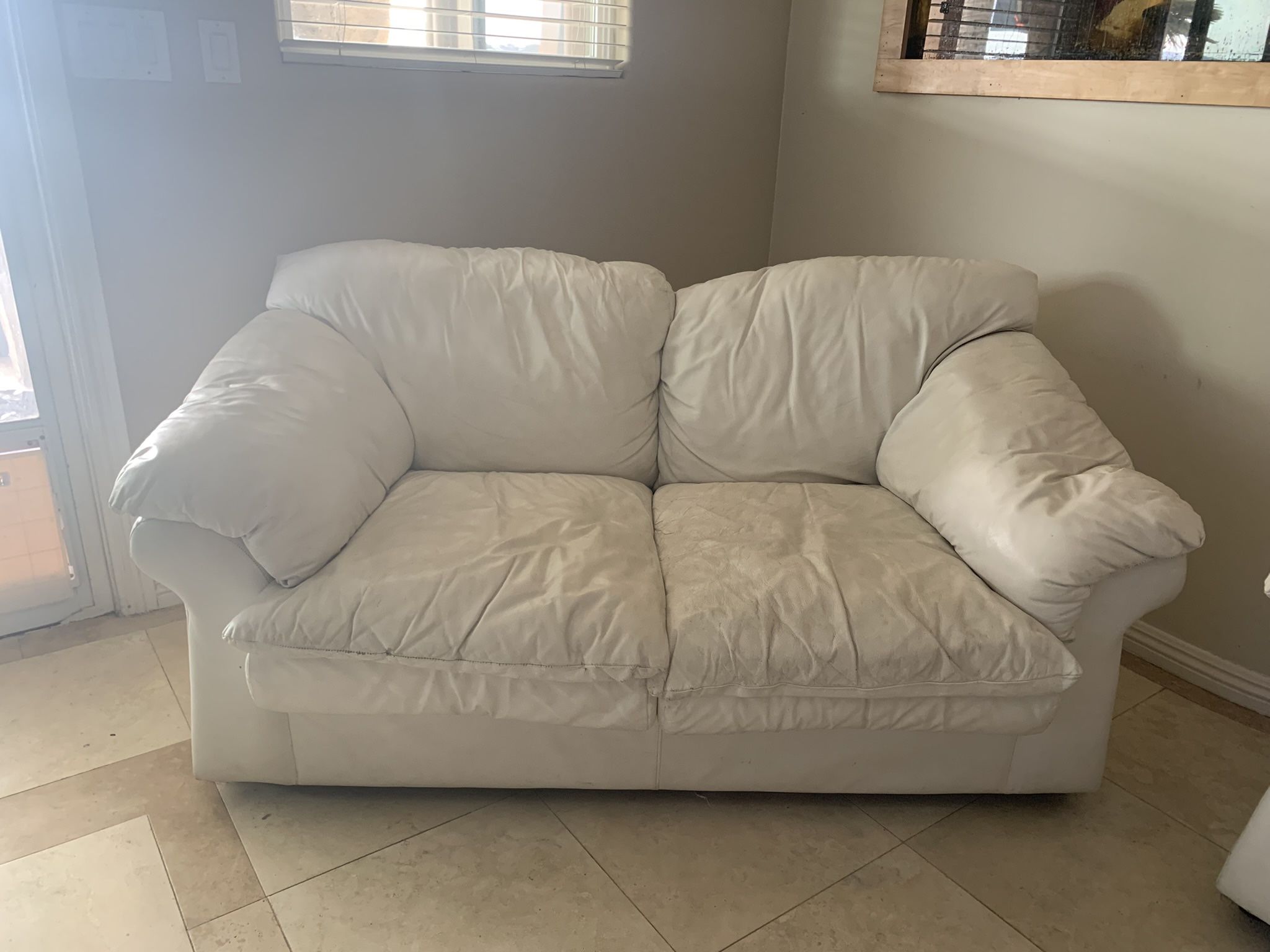White Leather Couches