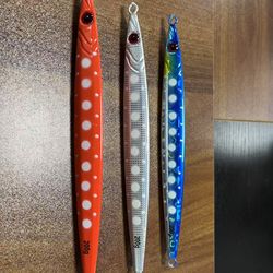 200g Slow Pitch Jig Glow Dot Saltwater Fishing Lure Vertical Jig Tuna Yellowtail