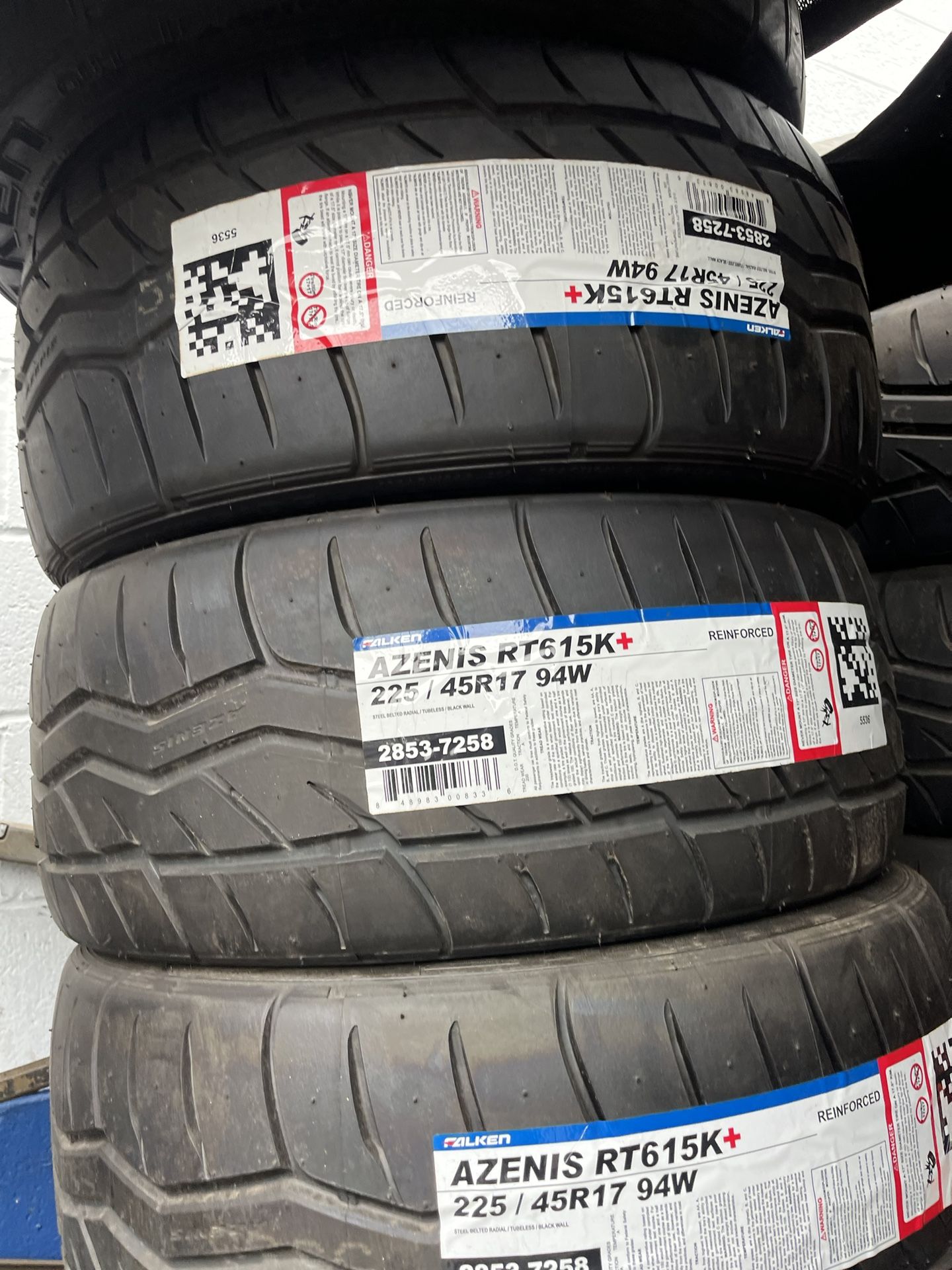FALKEN AZENIS RT615K+ 225/45R17 TIRES FOR SALE!!!!