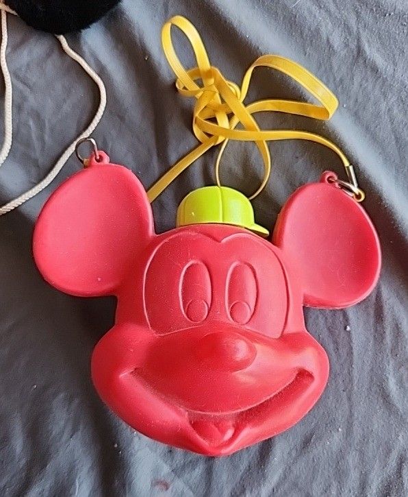 Vintage Minnie Mouse Kids Dover Handbag / Purse And Mickey Mouse Canteen Disney Collectibles