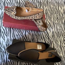 Cheetah/Black Ladies Dress Shoes Size 8