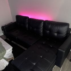 Black Leather Couch