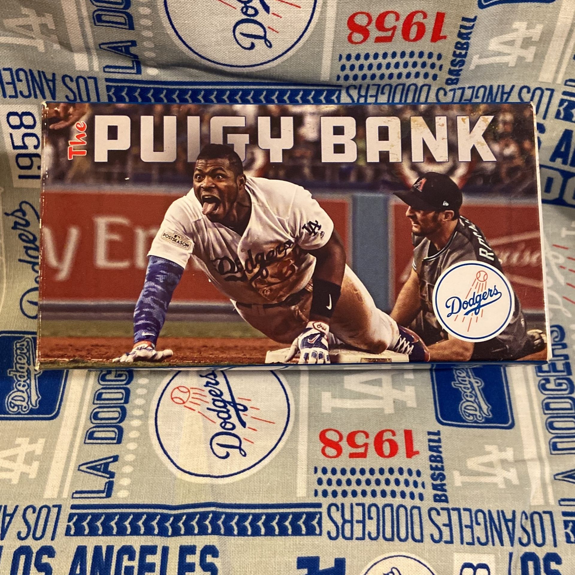 Dodgers 2018 Puigy Bank. New In Box