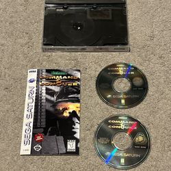 Command & Conquer (Sega Saturn, 1997) CIB Complete w/ Manual Registration Card