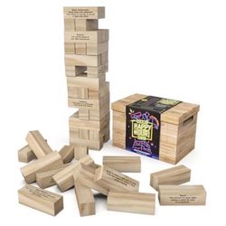 Spin Master Games, Happy Hour Tower Spin Master Games, Happy Hour Tower, Giant Jumbling Wooden Blocks, College Game, Bachelorette Party, House Party, 