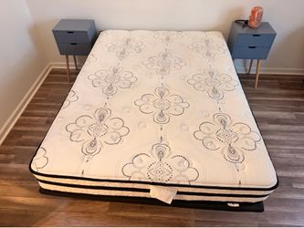 mattress bed bedside table set