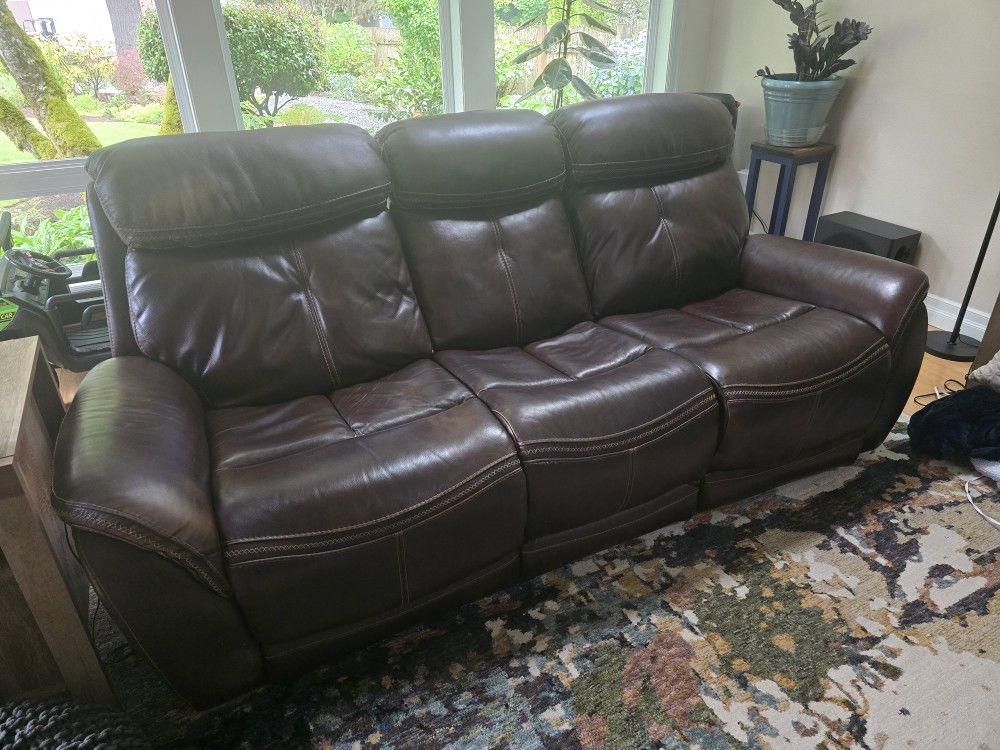 Leather Recliner Couch