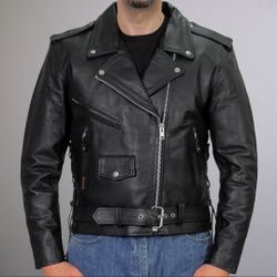 NEW Authentic Bike Motorcycle Leather jacket 