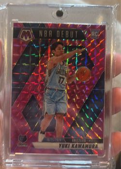 Yuki Kawamura Mosaic NBA Debut Rookie Card Pink