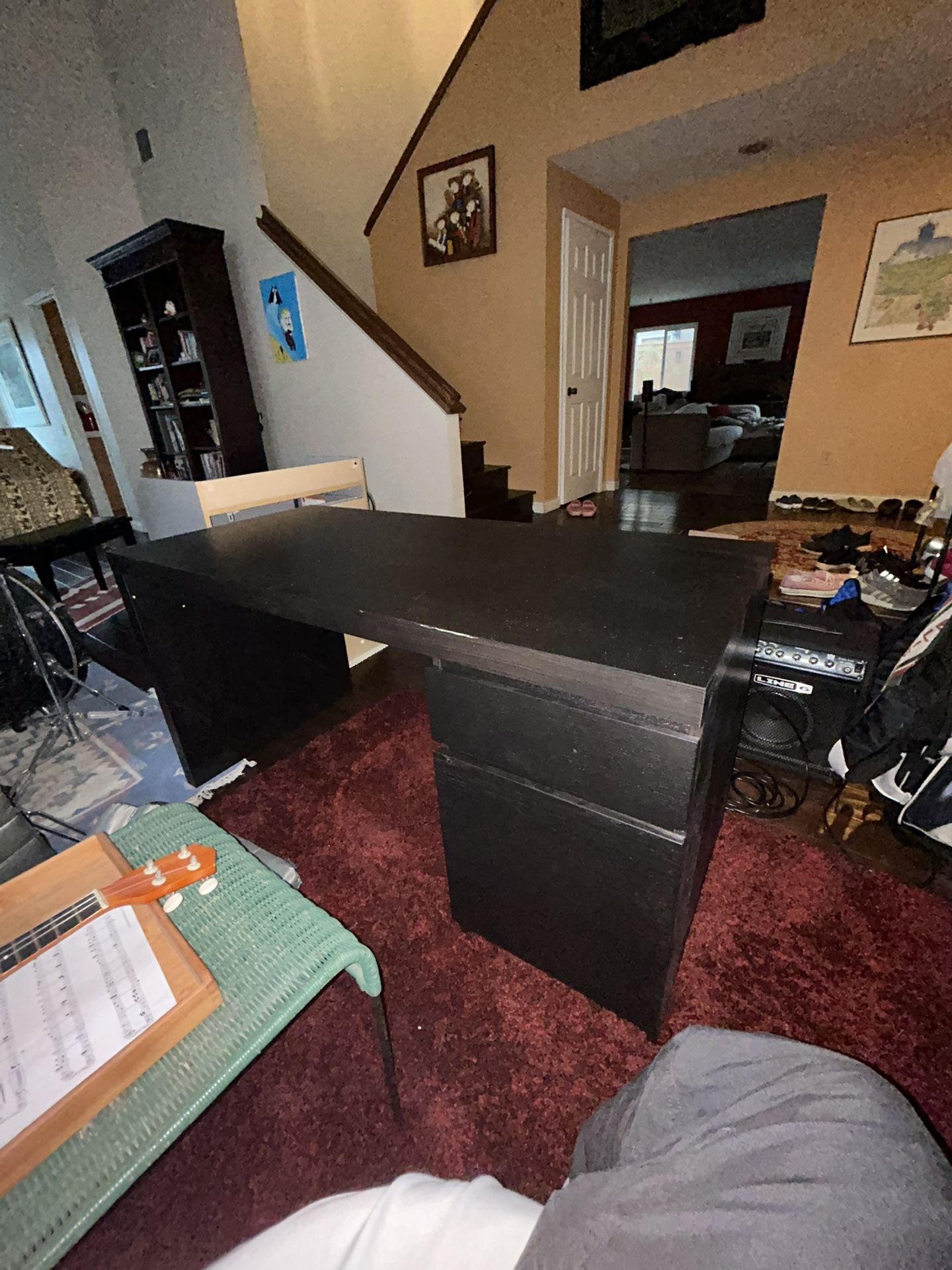 IKEA Black Wooden Desk