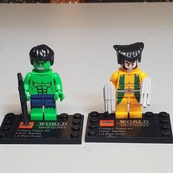 DC / Marvel Superheroes World Mini Figures Lot Of 16