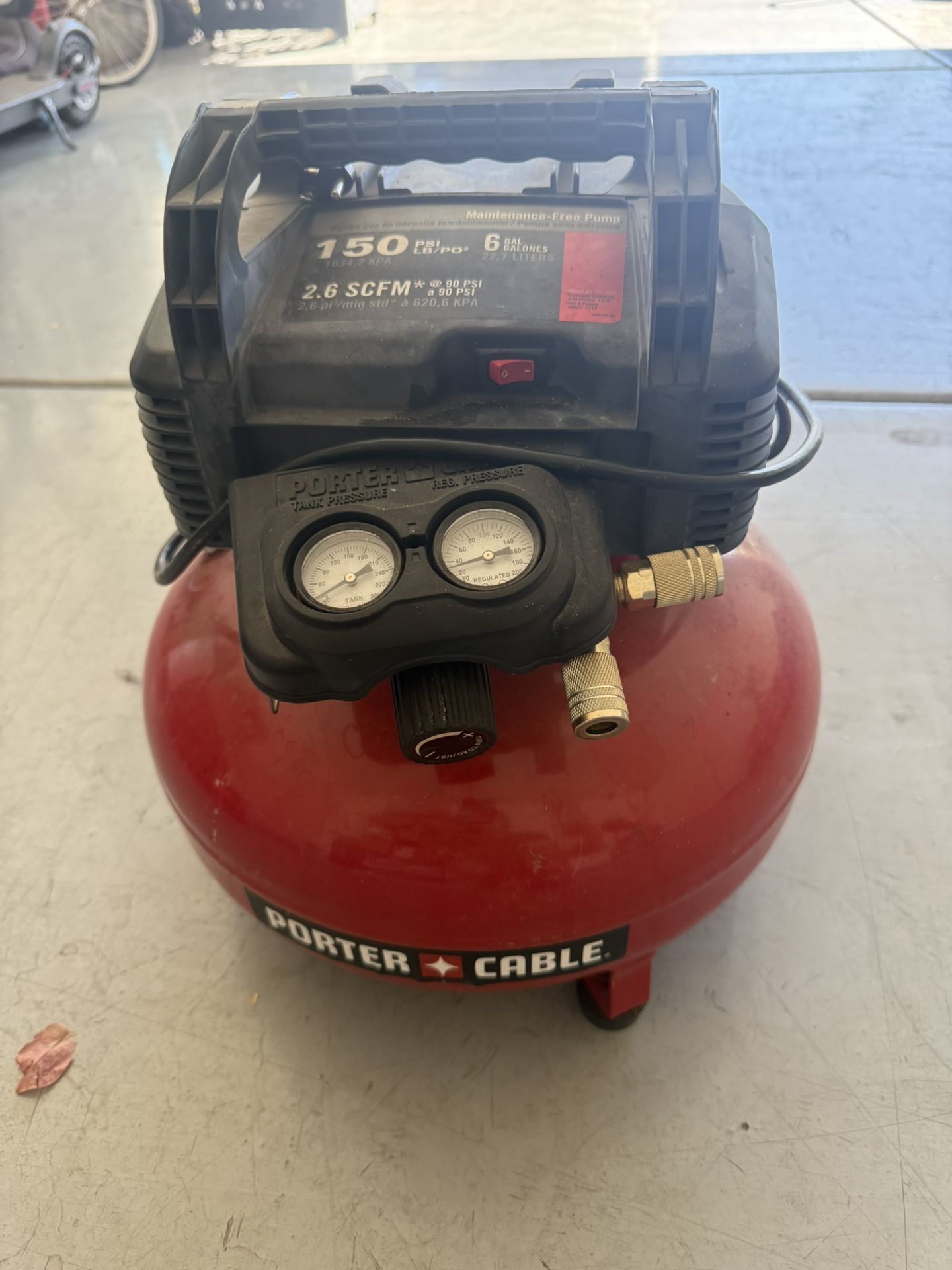 Porter Cable 150 Psi 6 Gallon Air Compressor